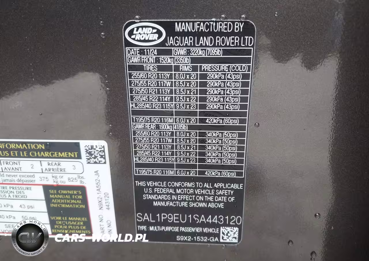 2025 Land Rover Range Rover Sport P360 Se VIN:SAL1P9EU1SA443120 - 9