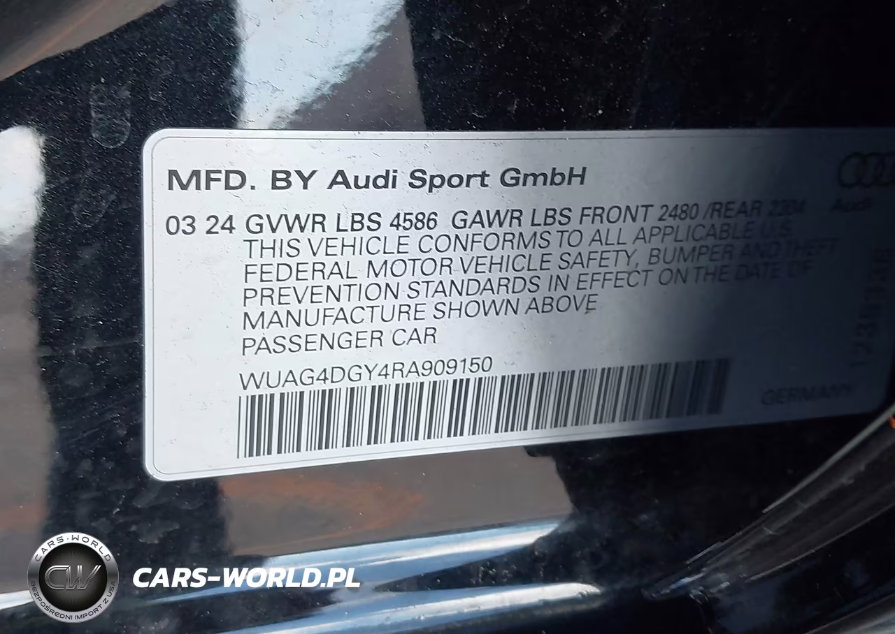 2024 Audi Rs 3 Tfsi Quattro S Tronic VIN:WUAG4DGY4RA909150 - 9