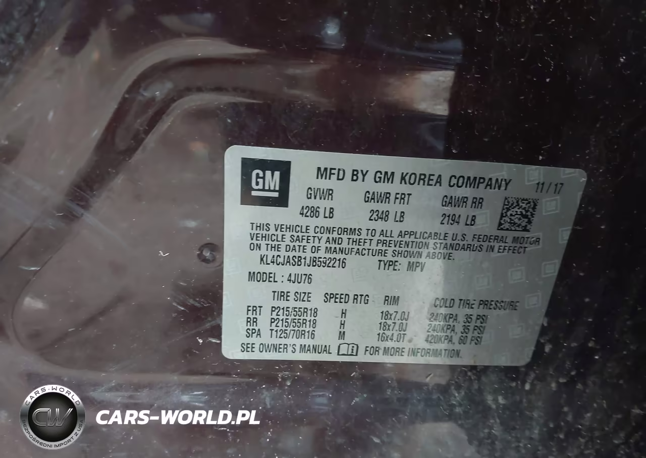 2018 Buick Encore Preferred VIN:KL4CJASB1JB592216 - 9