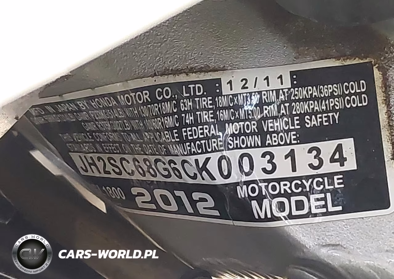 2012 Honda Gl1800 VIN:JH2SC68G6CK003134 - 10