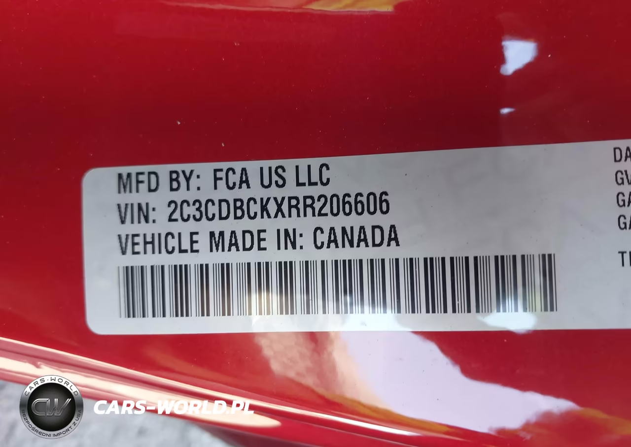 2024 Dodge Charger Daytona R-T Awd VIN:2C3CDBCKXRR206606 - 9