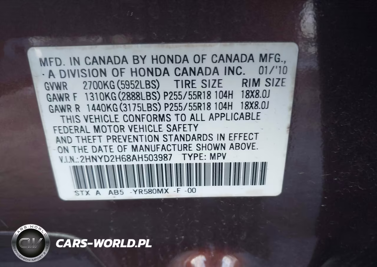 2010 Acura Mdx Technology Package VIN:2HNYD2H68AH503987 - 9