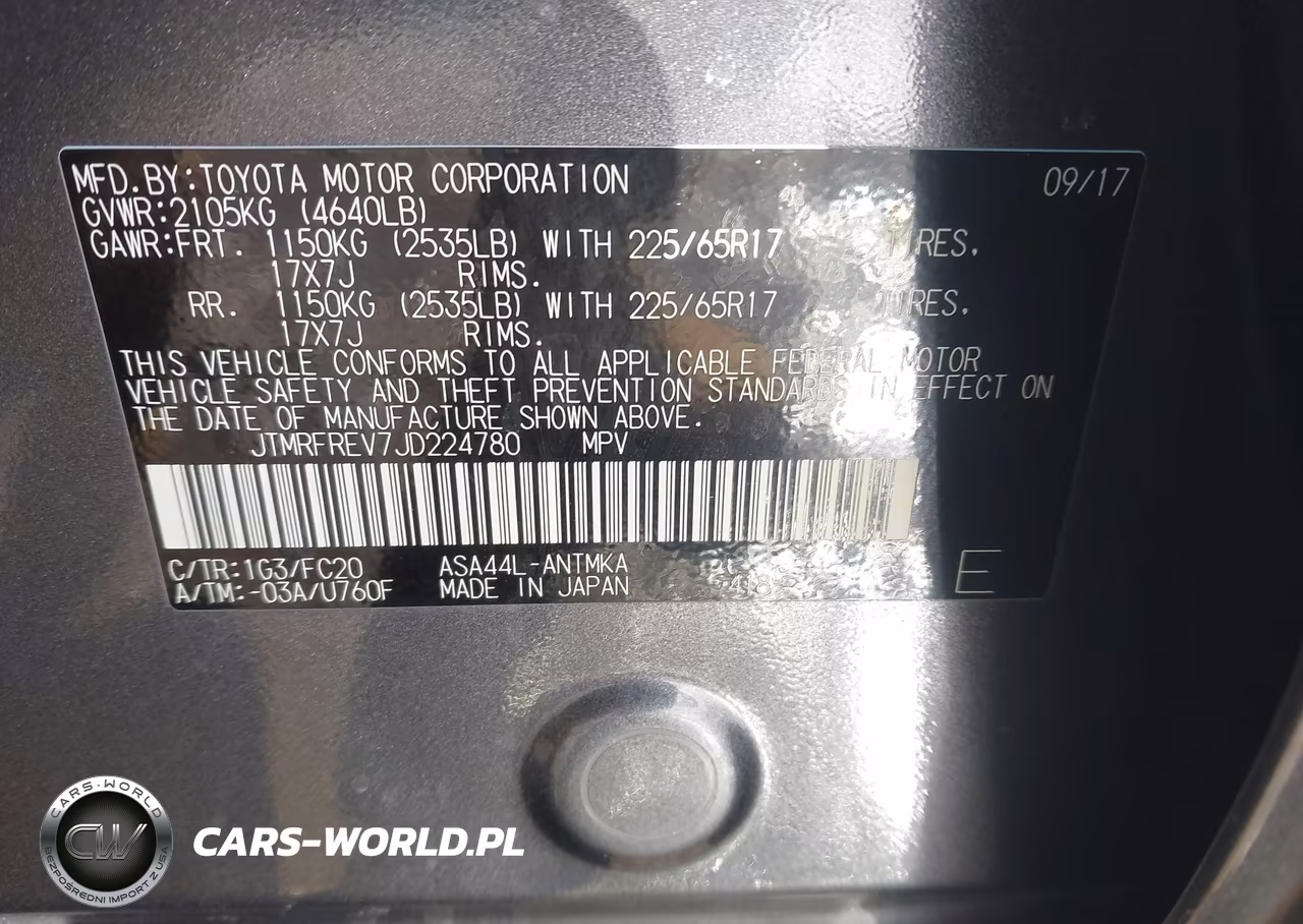 2018 Toyota Rav4 Xle VIN:JTMRFREV7JD224780 - 9