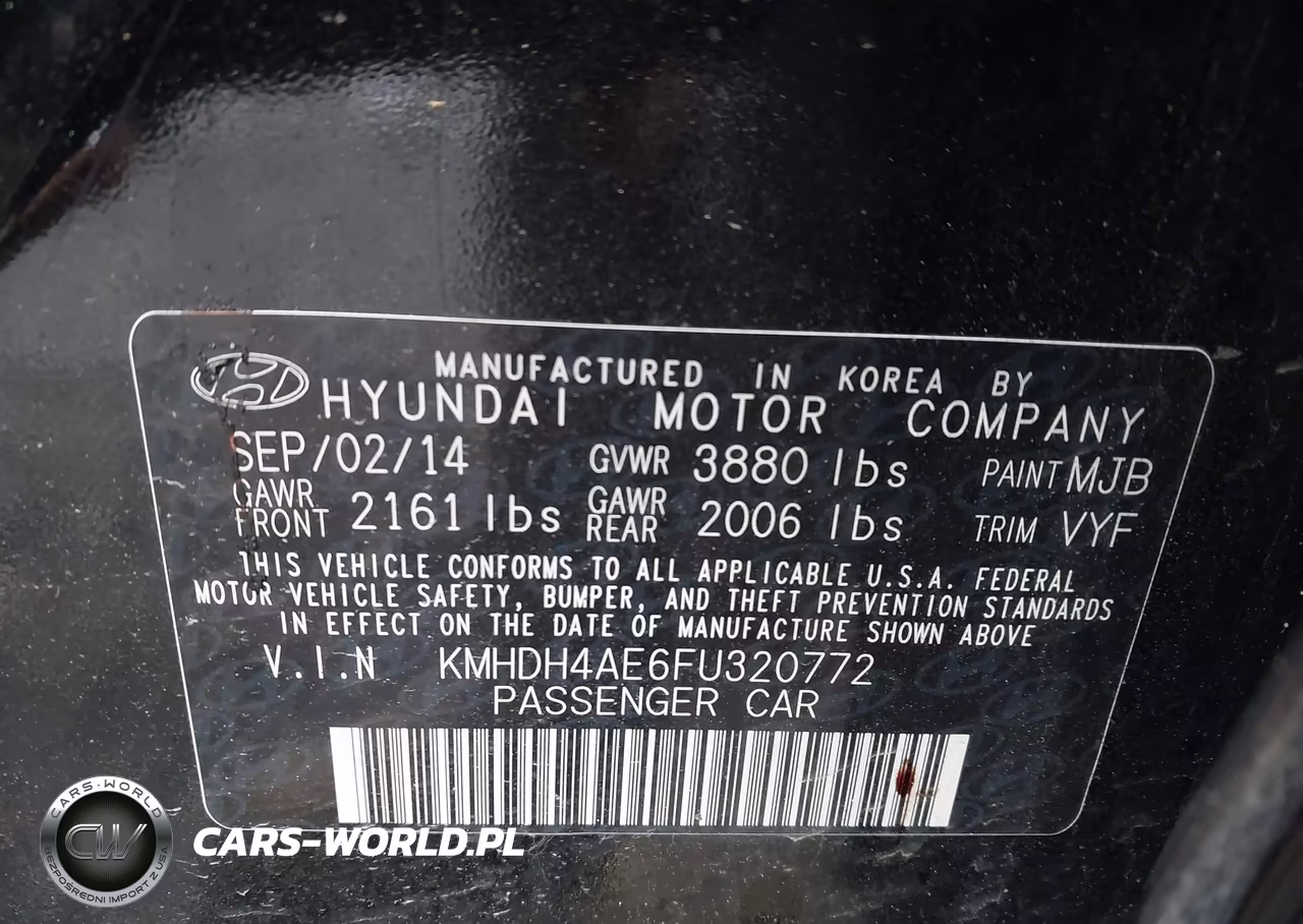 2015 Hyundai Elantra Se VIN:KMHDH4AE6FU320772 - 9