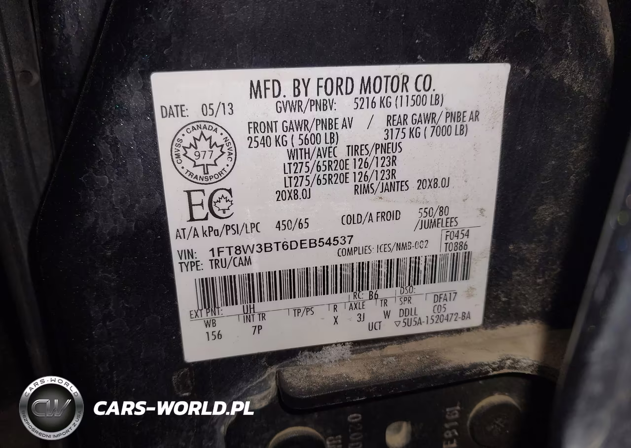 2013 Ford F-350 Lariat VIN:1FT8W3BT6DEB54537 - 8