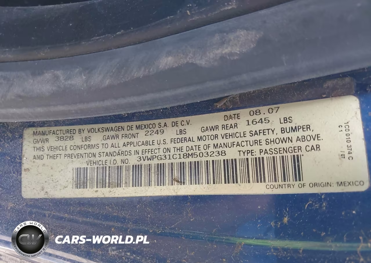 2008 Volkswagen New Beetle S VIN:3VWPG31C18M503238 - 9