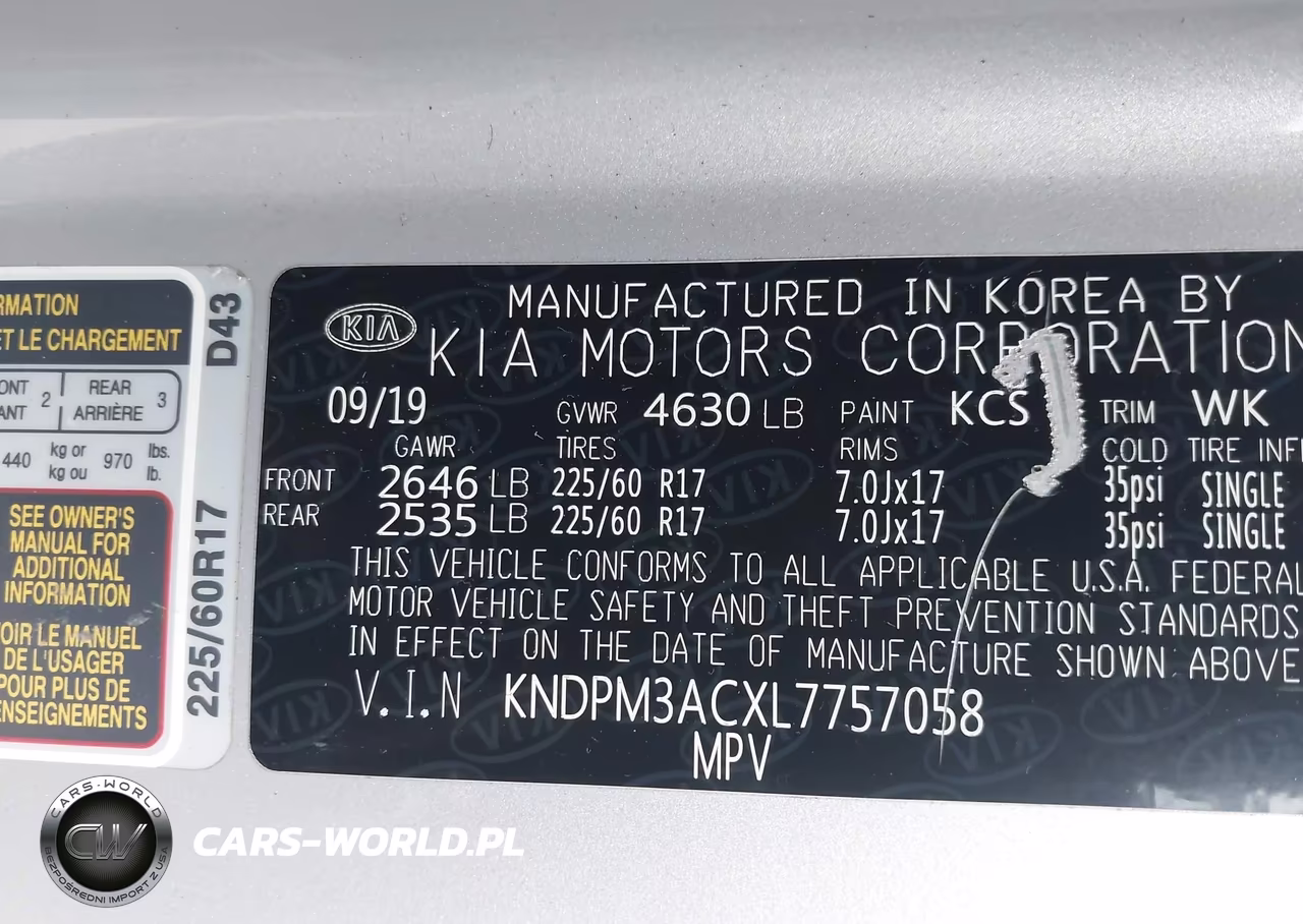 2020 Kia Sportage Lx VIN:KNDPM3ACXL7757058 - 9
