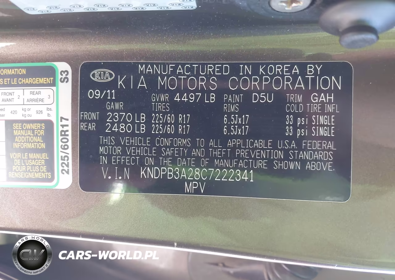 2012 Kia Sportage Lx VIN:KNDPB3A28C7222341 - 9