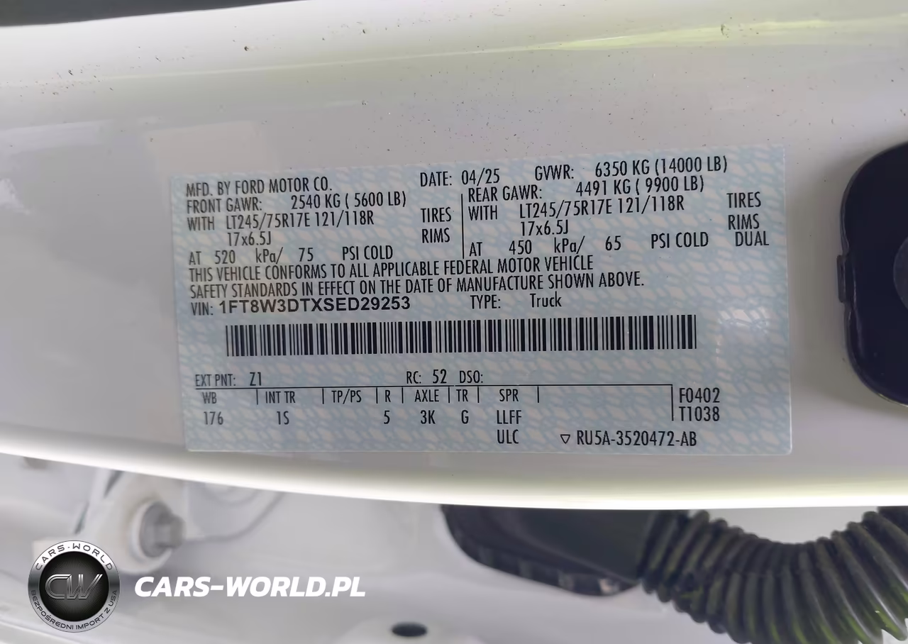 2025 Ford F-350 Xl VIN:1FT8W3DTXSED29253 - 9