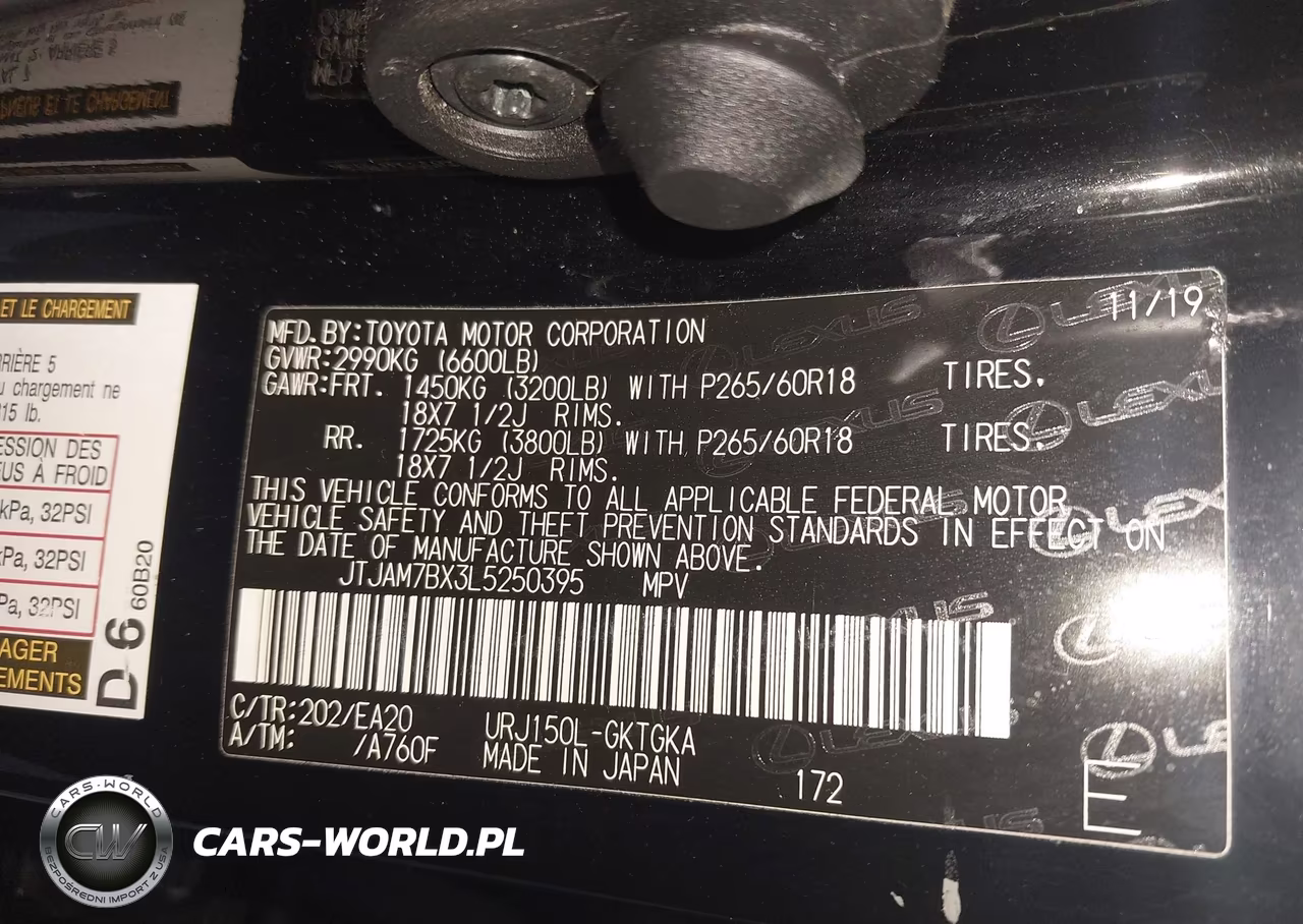 2020 Lexus Gx 460 Premium VIN:JTJAM7BX3L5250395 - 9