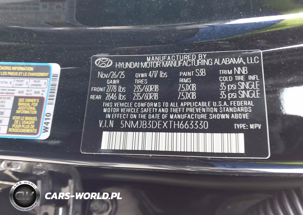 2026 Hyundai Tucson Sel VIN:5NMJB3DEXTH663330 - 9