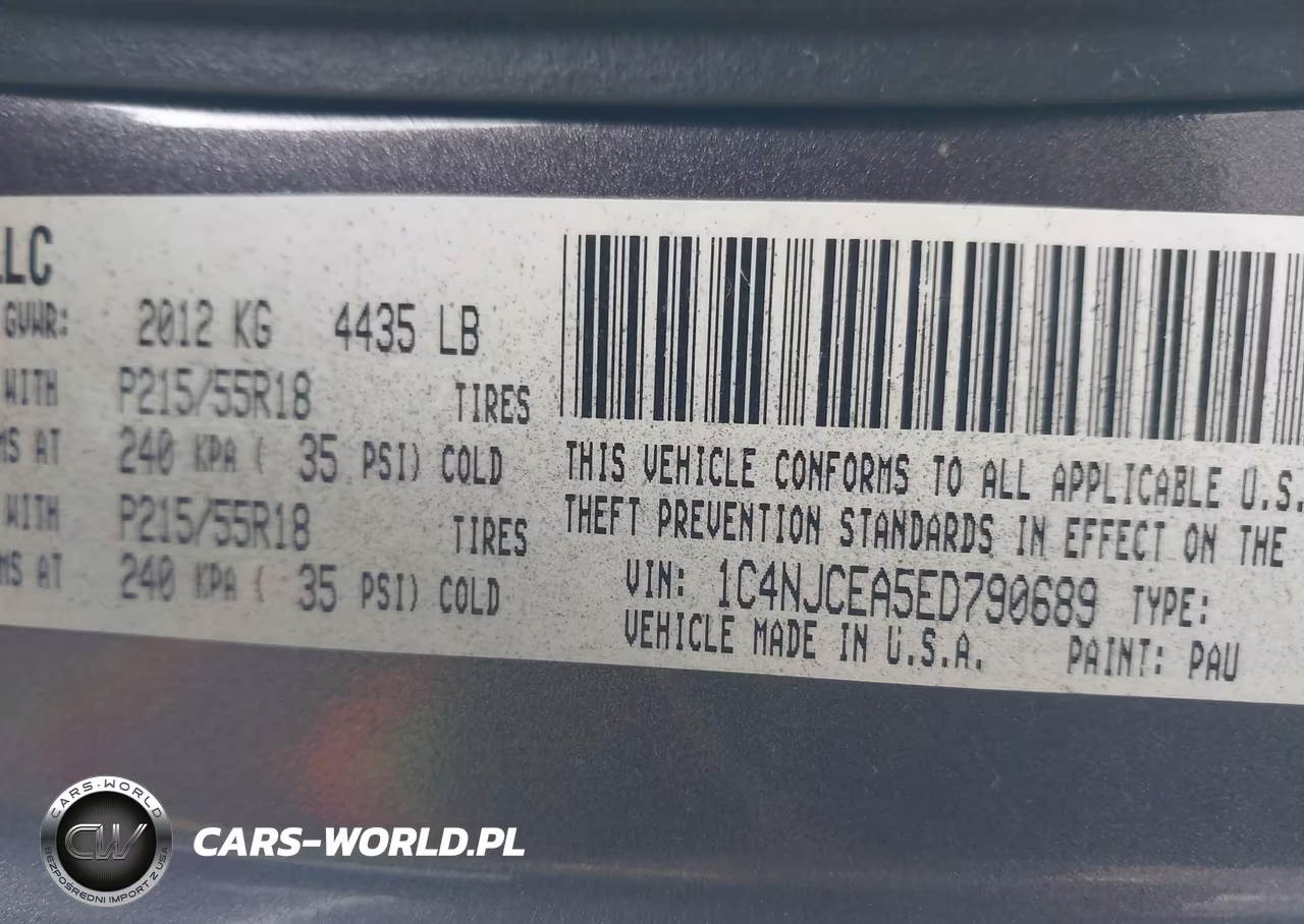2014 Jeep Compass High Altitude VIN:1C4NJCEA5ED790689 - 9