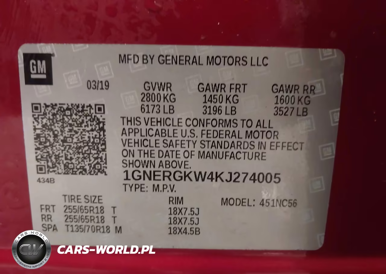 2019 Chevrolet Traverse 1Lt VIN:1GNERGKW4KJ274005 - 9