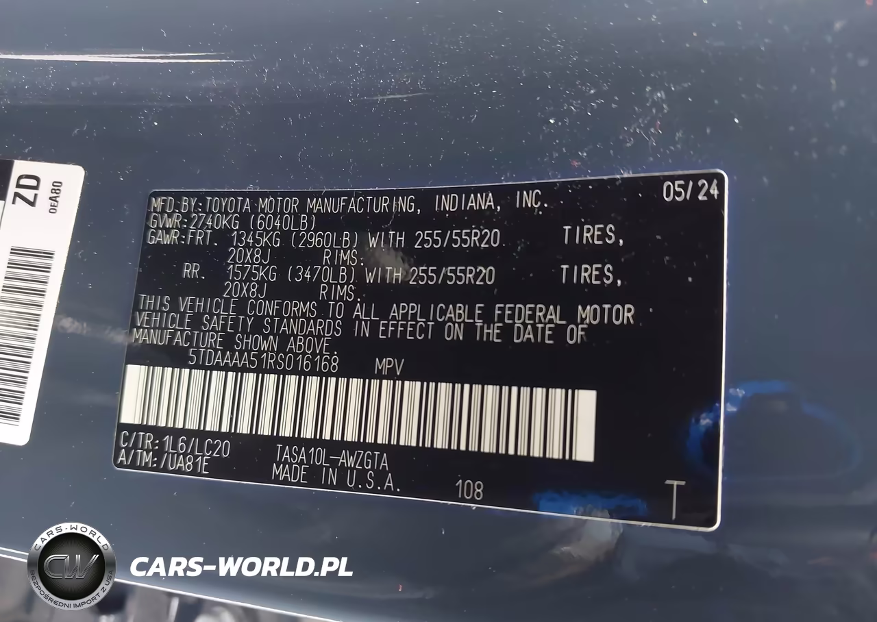 2024 Toyota Grand Highlander Limited VIN:5TDAAAA51RS016168 - 9