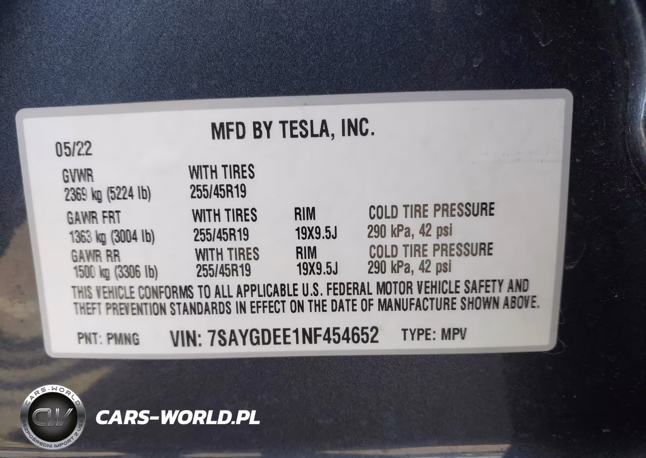2022 Tesla Model Y Long Range Dual Motor All-Wheel Drive VIN:7SAYGDEE1NF454652 - 9