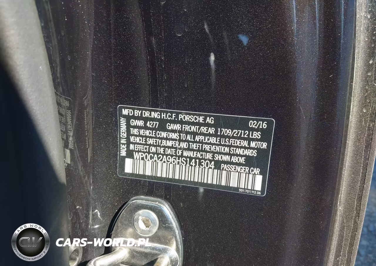 2017 Porsche 911 Carrera VIN:WP0CA2A96HS141304 - 9