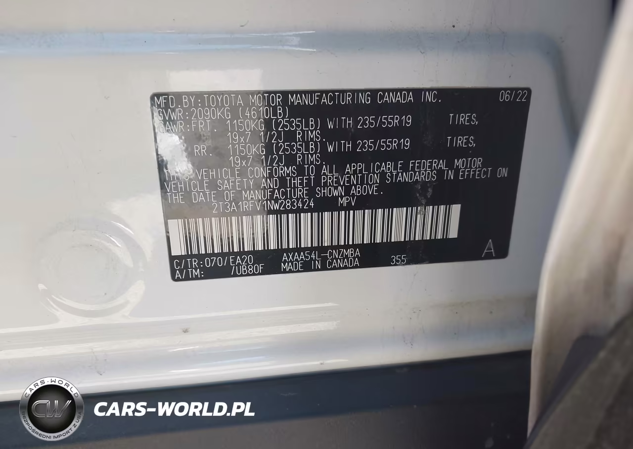 2022 Toyota Rav4 Xle Premium VIN:2T3A1RFV1NW283424 - 9