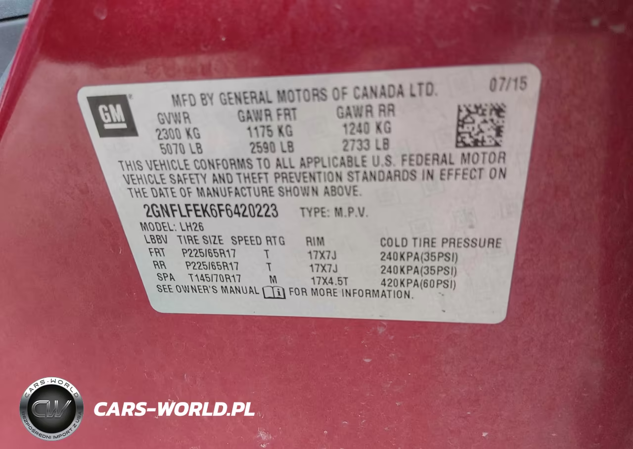 2015 Chevrolet Equinox 1Lt VIN:2GNFLFEK6F6420223 - 9