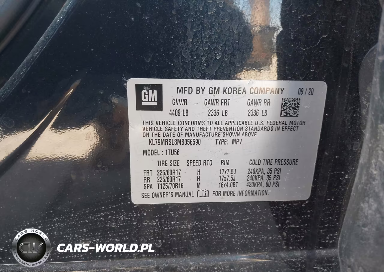 2021 Chevrolet Trailblazer Awd Lt VIN:KL79MRSL8MB056590 - 9