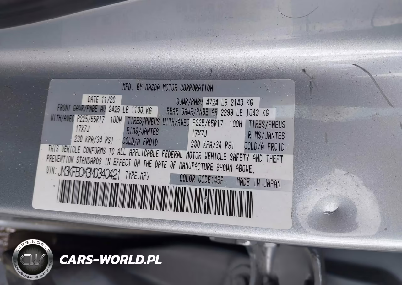 2021 Mazda Cx-5 Touring VIN:JM3KFBCM3M0340421 - 9