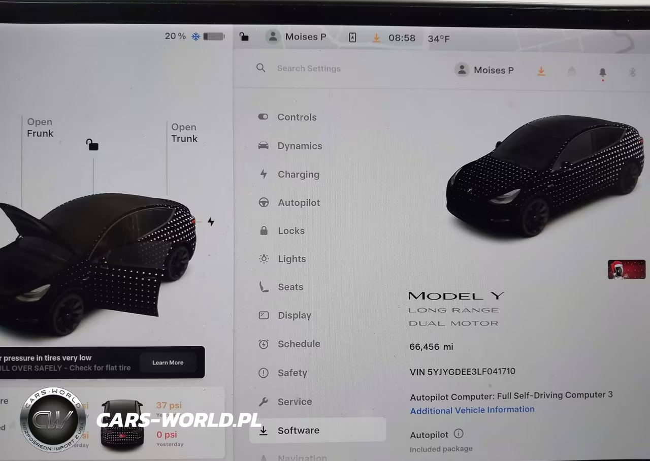 2020 Tesla Model Y Long Range Dual Motor All-Wheel Drive VIN:5YJYGDEE3LF041710 - 7
