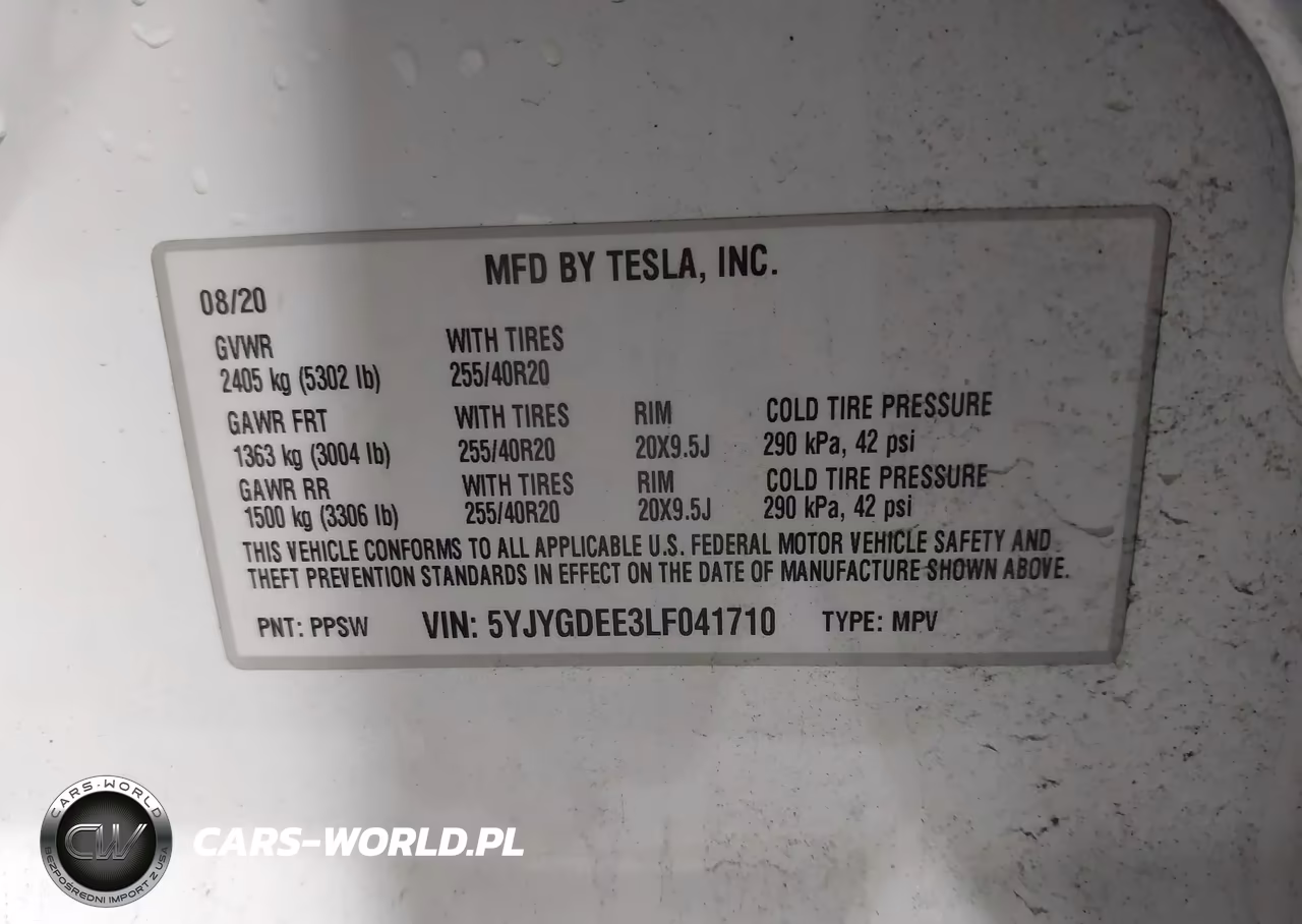 2020 Tesla Model Y Long Range Dual Motor All-Wheel Drive VIN:5YJYGDEE3LF041710 - 9