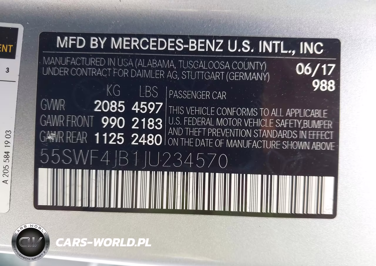 2018 Mercedes-Benz C 300 VIN:55SWF4JB1JU234570 - 9