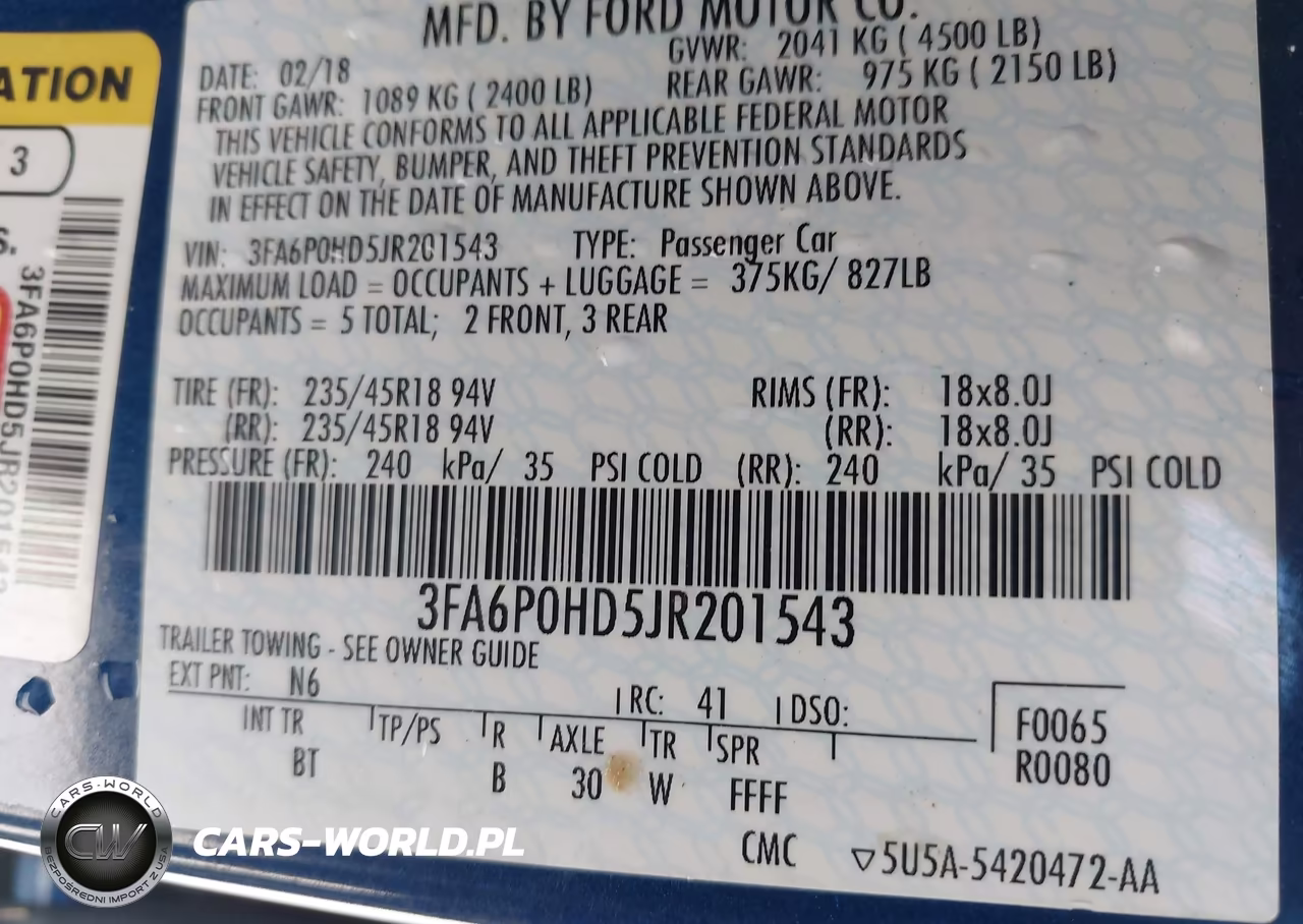 2018 Ford Fusion Se VIN:3FA6P0HD5JR201543 - 9