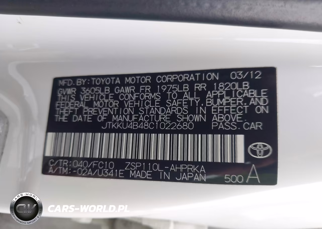 2012 Scion Xd VIN:JTKKU4B48C1022680 - 9