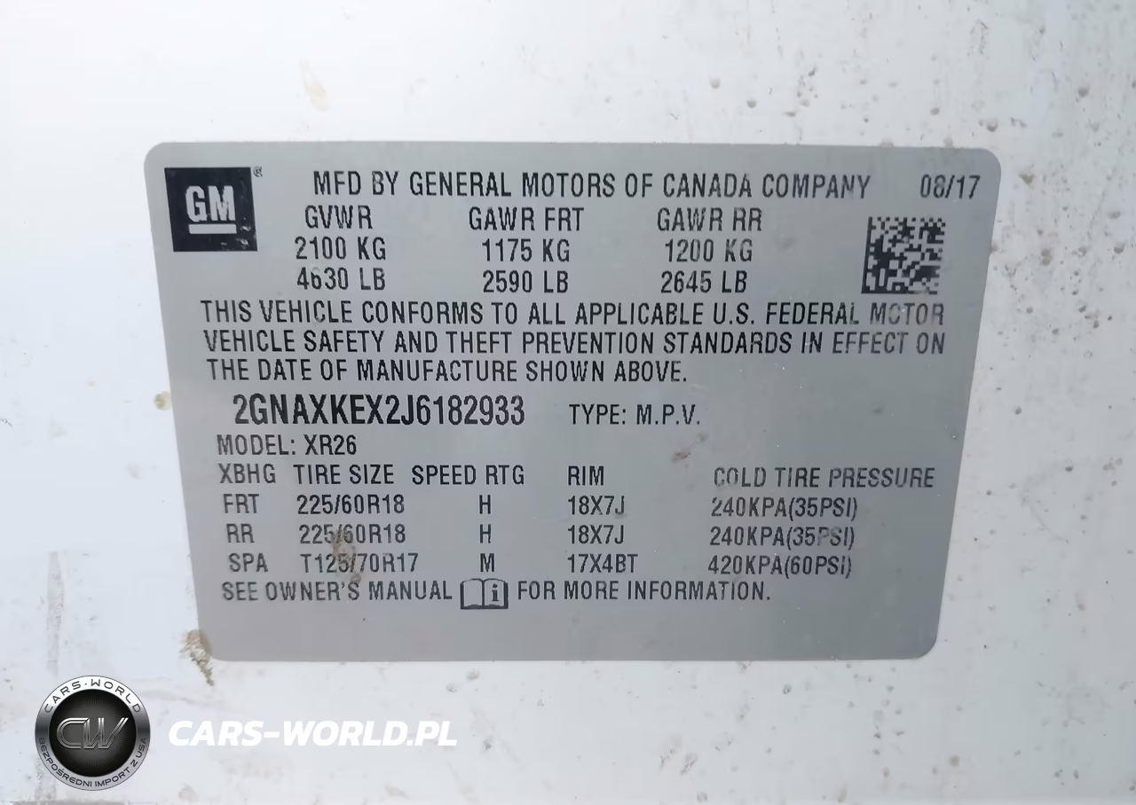 2018 Chevrolet Equinox Lt VIN:2GNAXKEX2J6182933 - 9