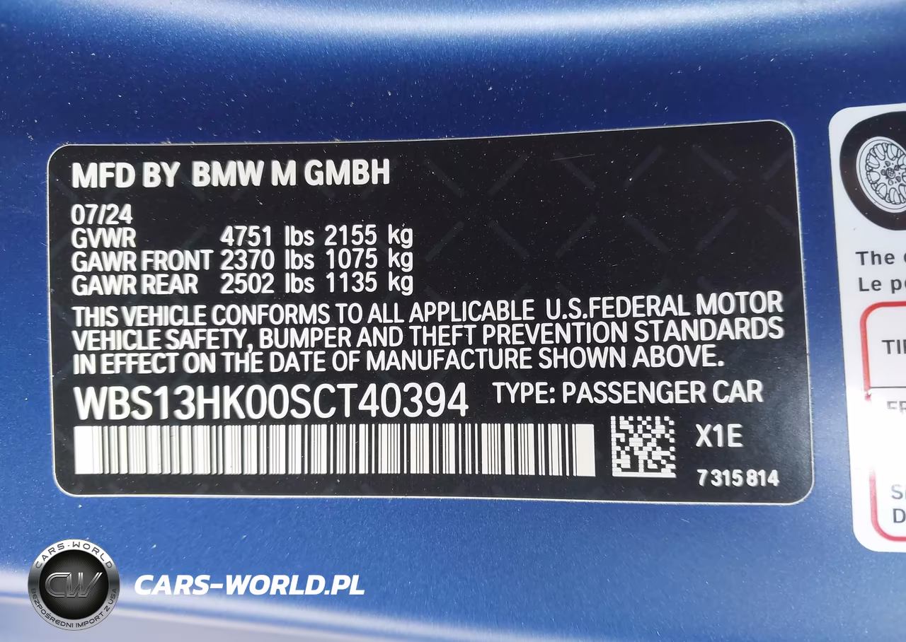 2025 BMW M4 VIN:WBS13HK00SCT40394 - 9