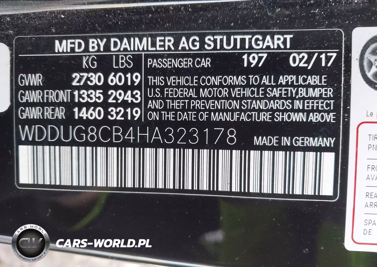 2017 Mercedes-Benz S 550 VIN:WDDUG8CB4HA323178 - 9