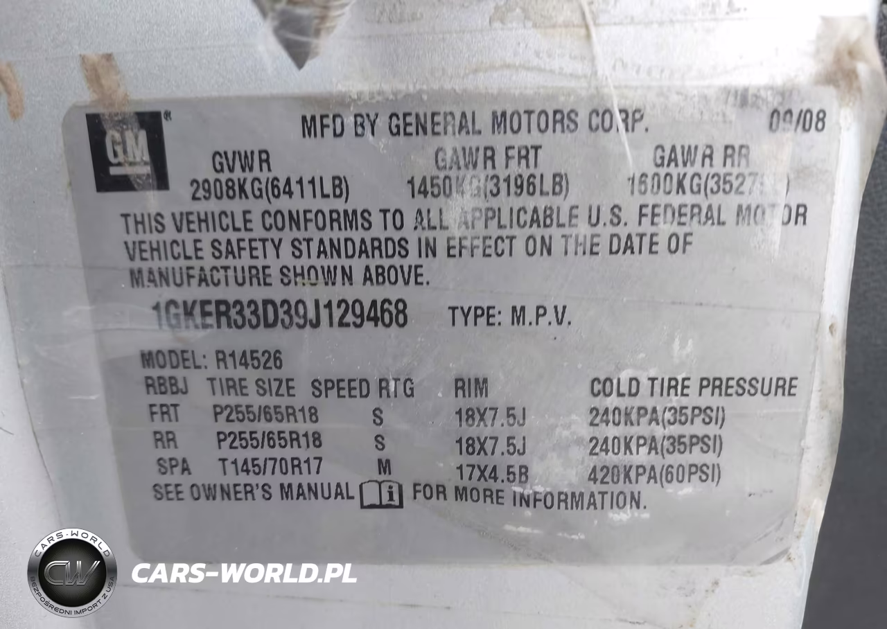 2009 GMC Acadia Slt-2 VIN:1GKER33D39J129468 - 9