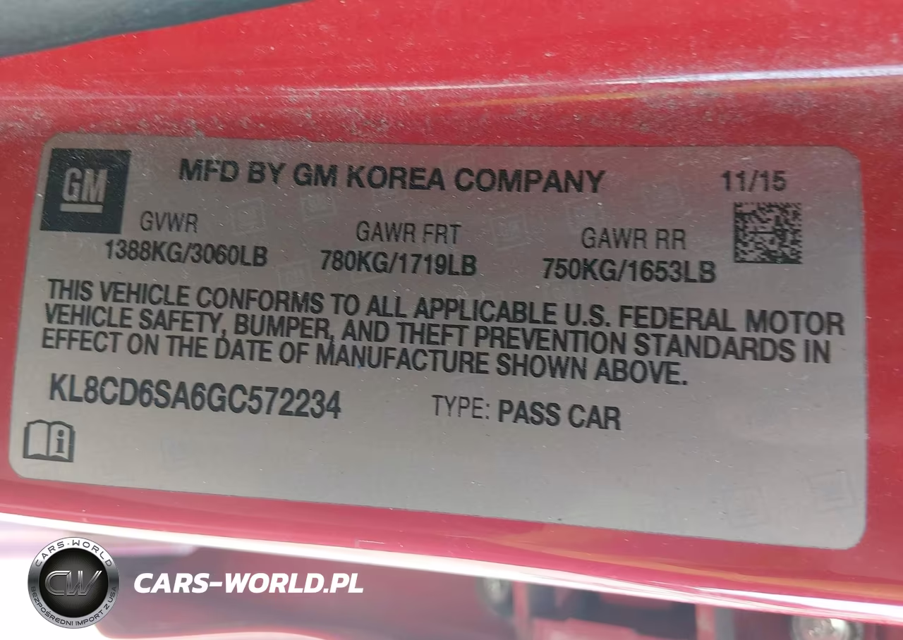 2016 Chevrolet Spark 1Lt Cvt VIN:KL8CD6SA6GC572234 - 9