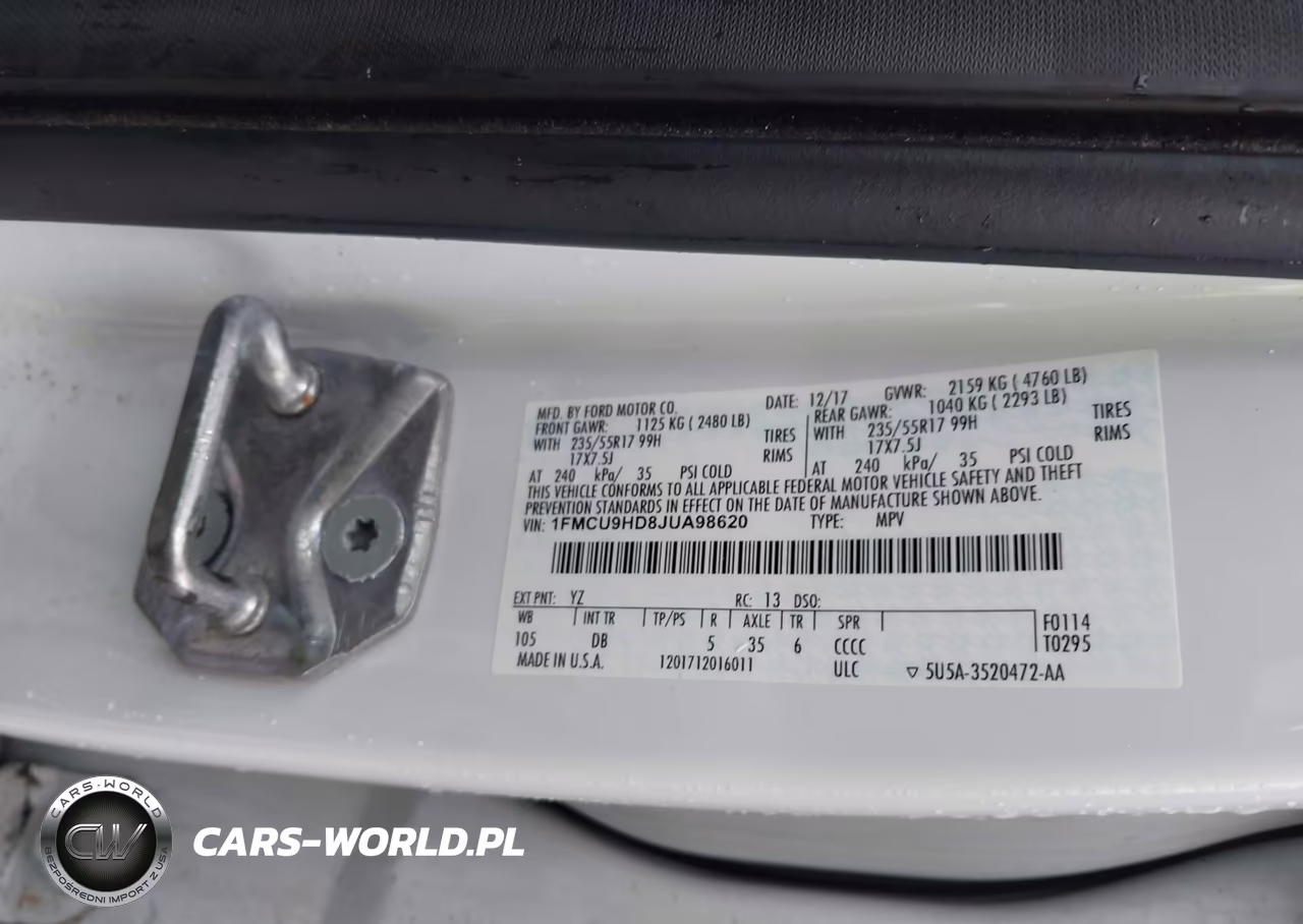 2018 Ford Escape Sel VIN:1FMCU9HD8JUA98620 - 9