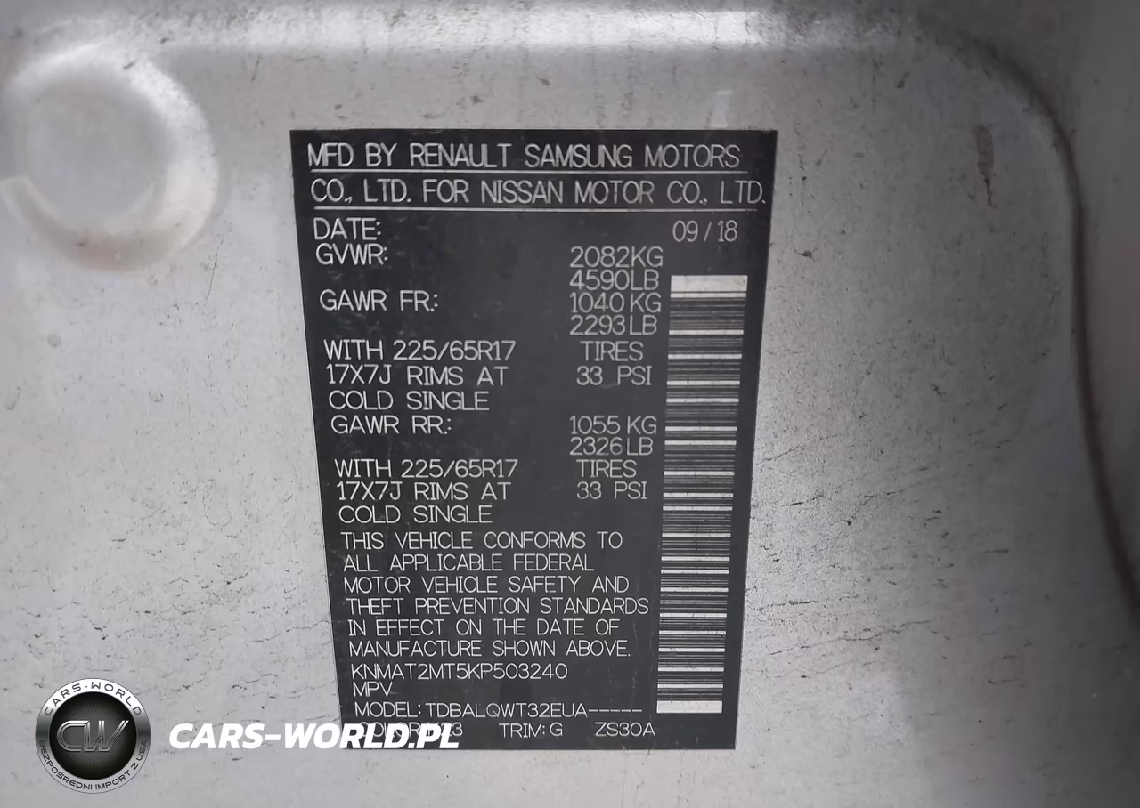 2019 Nissan Rogue Sv VIN:KNMAT2MT5KP503240 - 9
