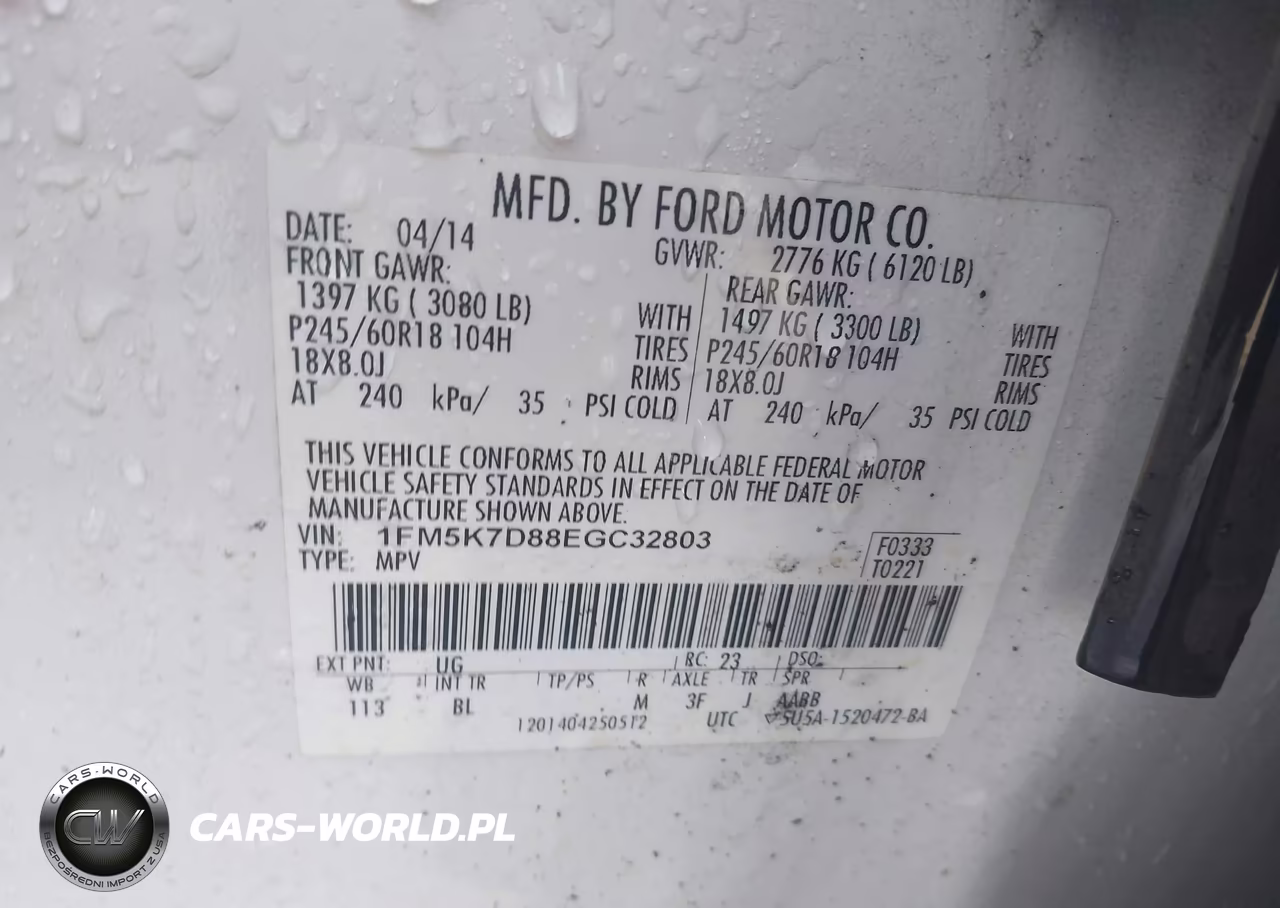 2014 Ford Explorer Xlt VIN:1FM5K7D88EGC32803 - 9