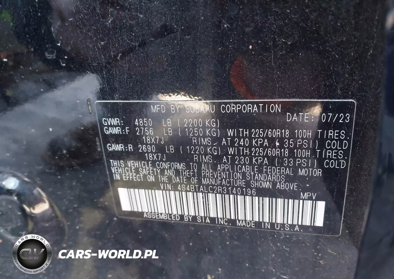2024 Subaru Outback Onyx Edition VIN:4S4BTALC2R3140196 - 9