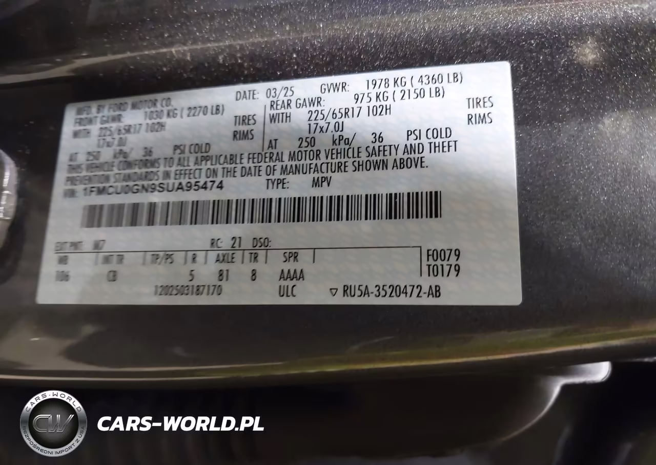 2025 Ford Escape Active VIN:1FMCU0GN9SUA95474 - 9