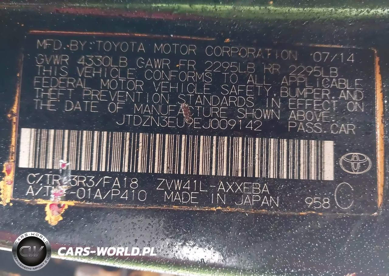 2014 Toyota Prius V Two VIN:JTDZN3EU9EJ009142 - 9