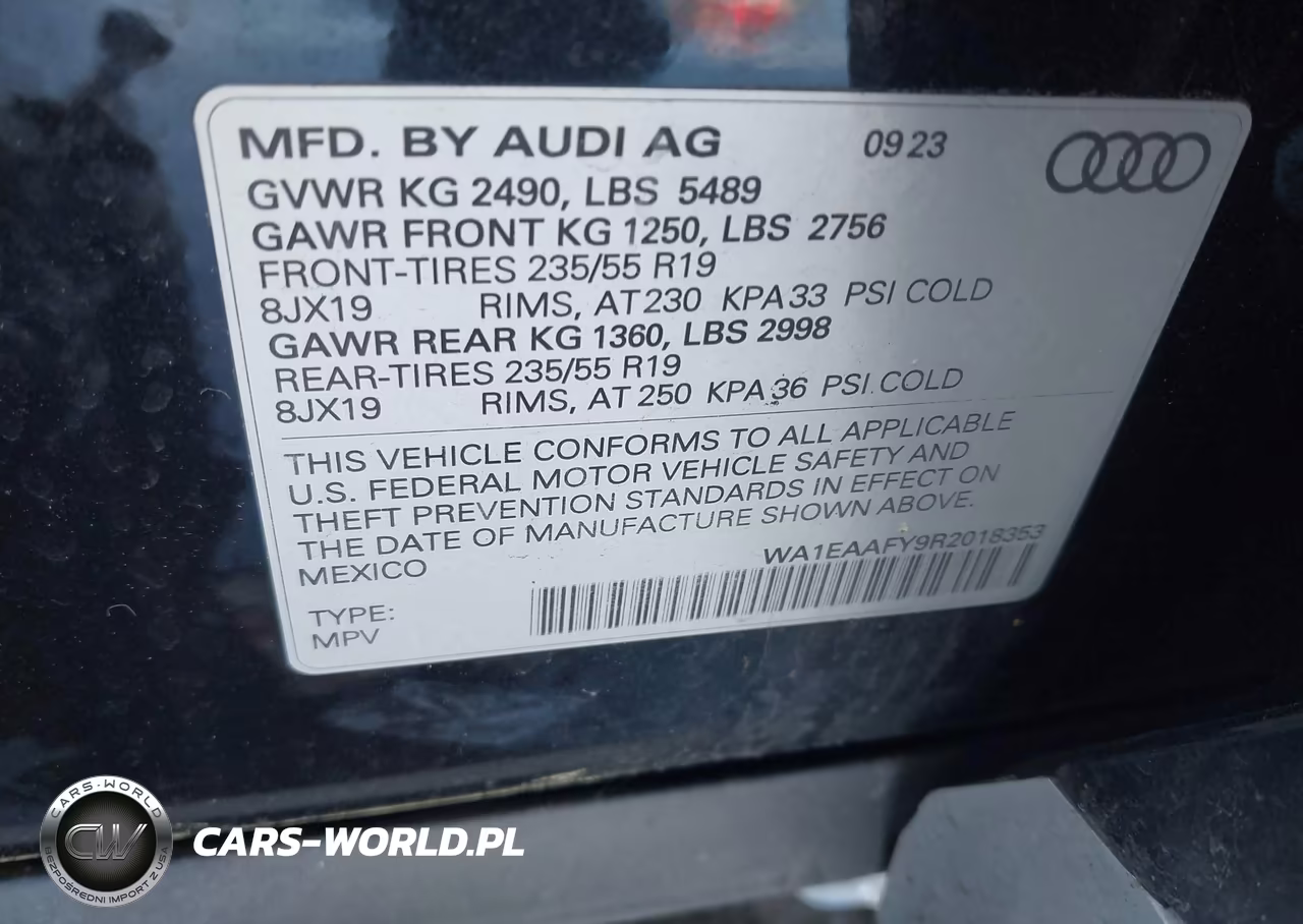 2024 Audi Q5 Premium Plus 45 Tfsi S Line Quattro VIN:WA1EAAFY9R2018353 - 9