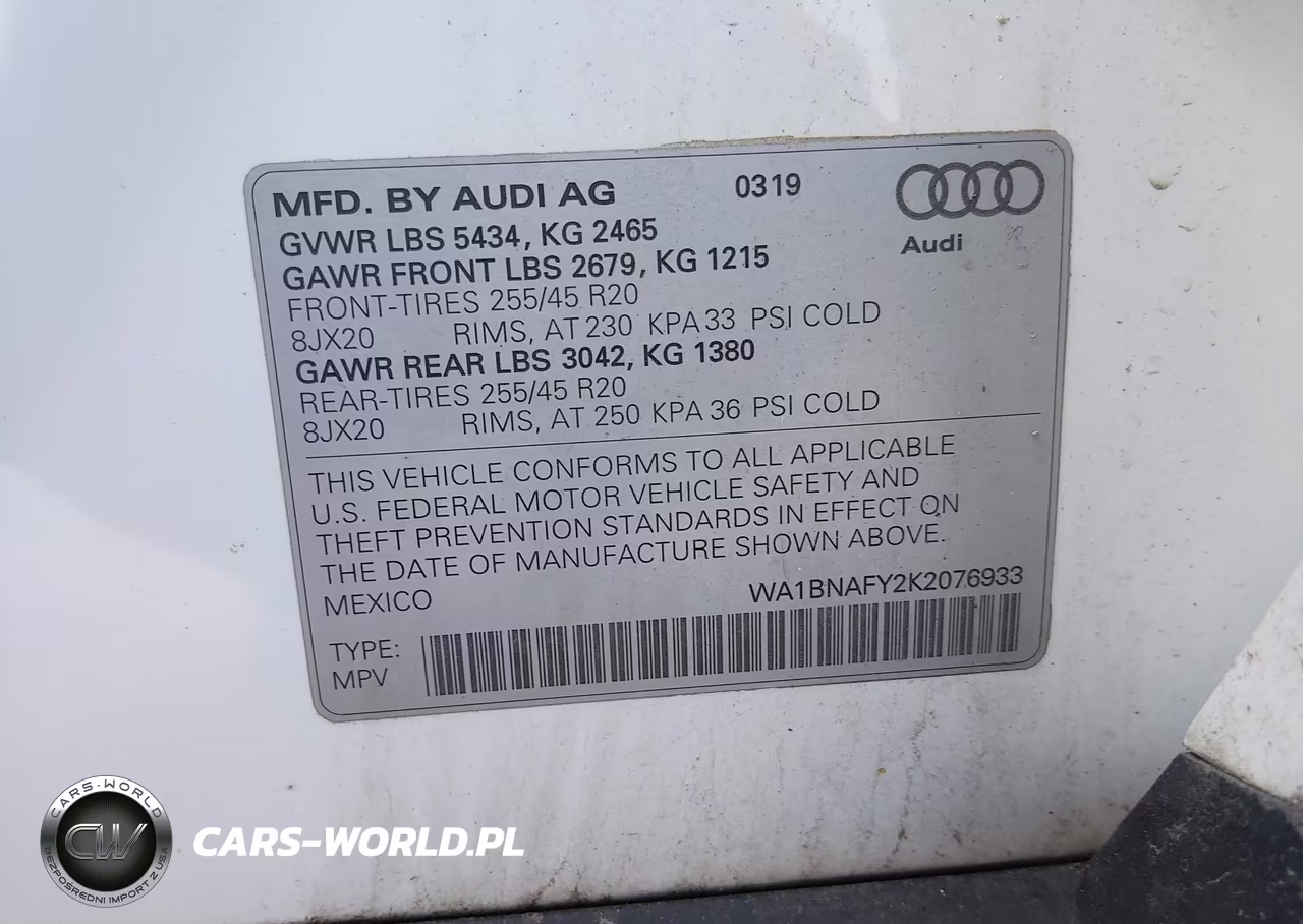 2019 Audi Q5 45 Premium VIN:WA1BNAFY2K2076933 - 9