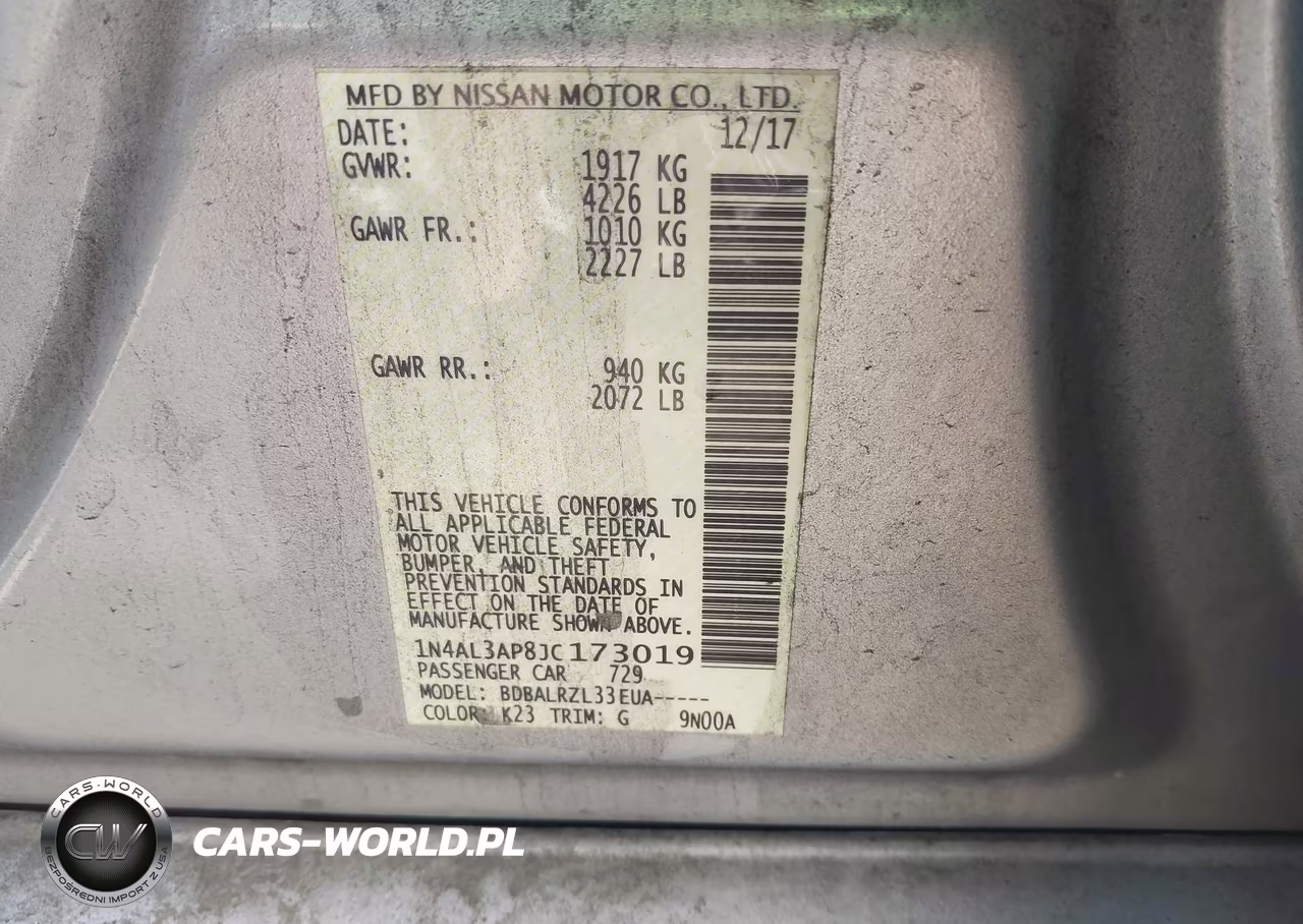 2018 Nissan Altima 2.5 Sl VIN:1N4AL3AP8JC173019 - 9
