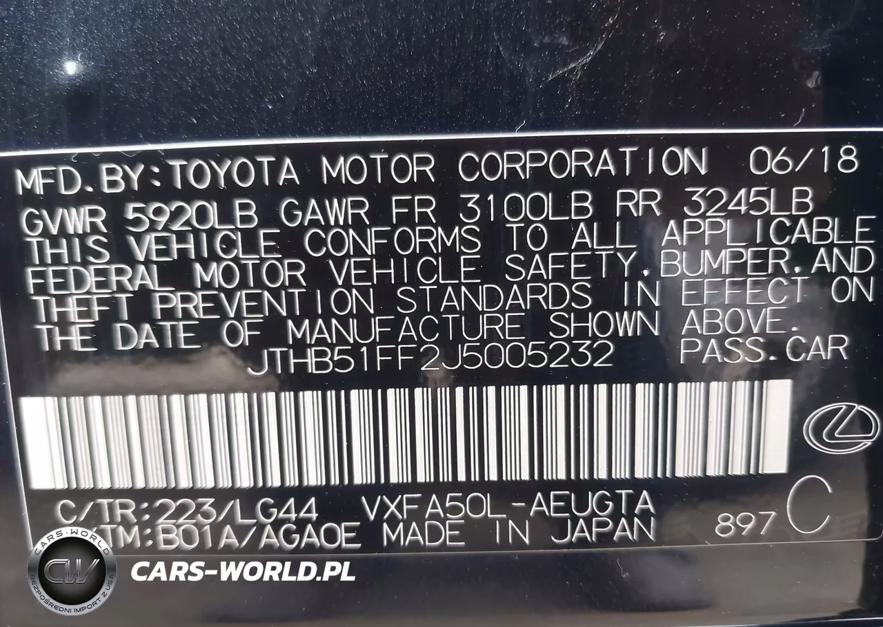 2018 Lexus Ls 500 VIN:JTHB51FF2J5005232 - 9