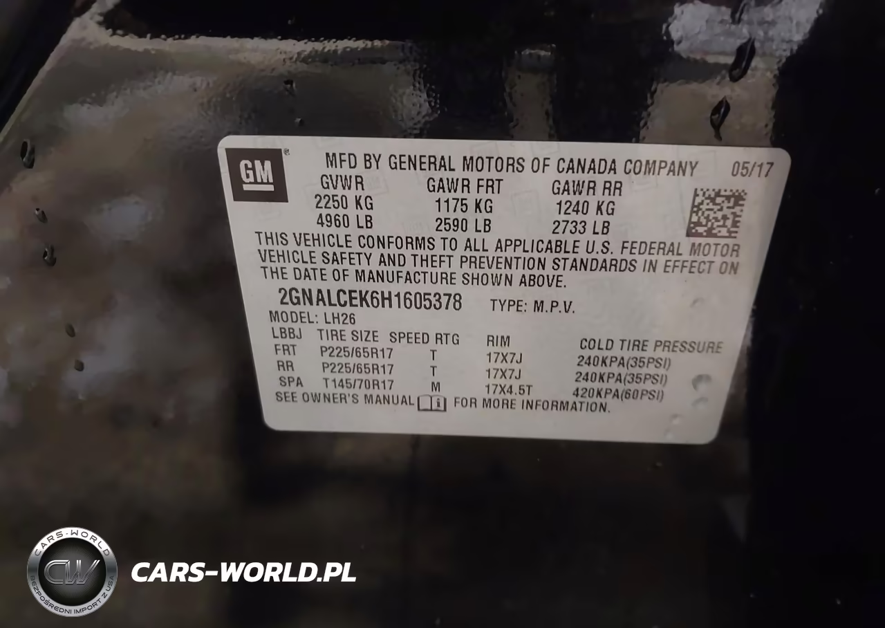 2017 Chevrolet Equinox Lt VIN:2GNALCEK6H1605378 - 9