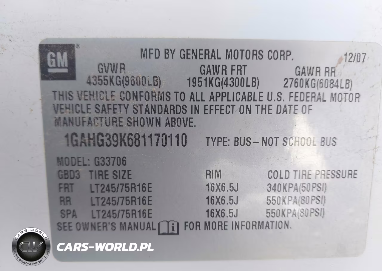 2008 Chevrolet Express Ls VIN:1GAHG39K681170110 - 9