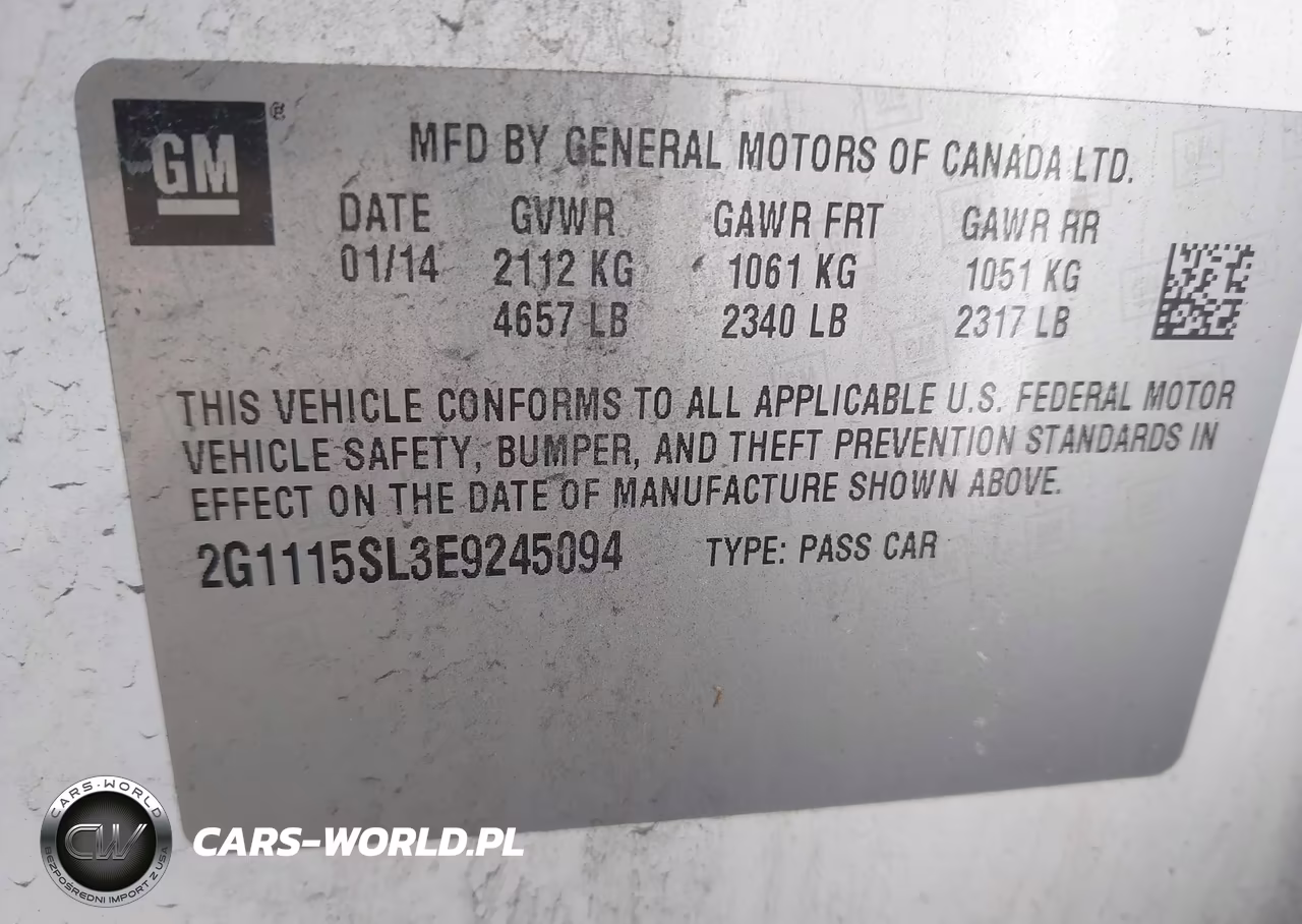 2014 Chevrolet Impala 1Lt VIN:2G1115SL3E9245094 - 9