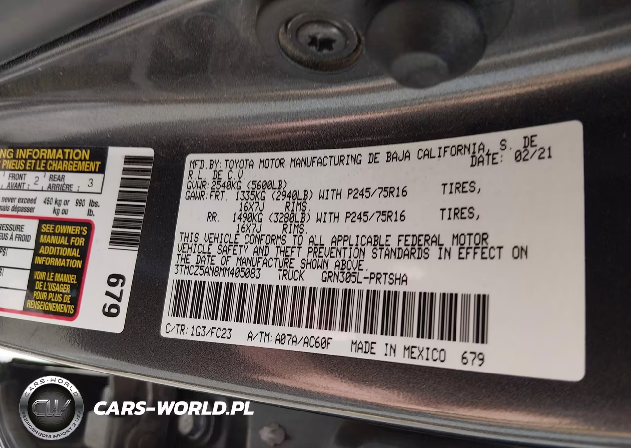 2021 Toyota Tacoma Sr5 V6 VIN:3TMCZ5AN8MM405083 - 9
