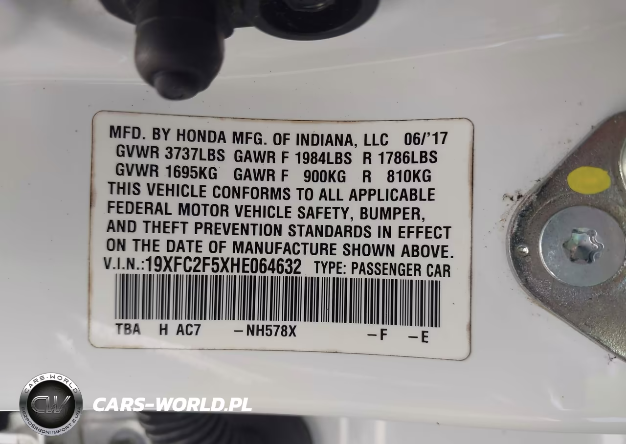 2017 Honda Civic Lx VIN:19XFC2F5XHE064632 - 9