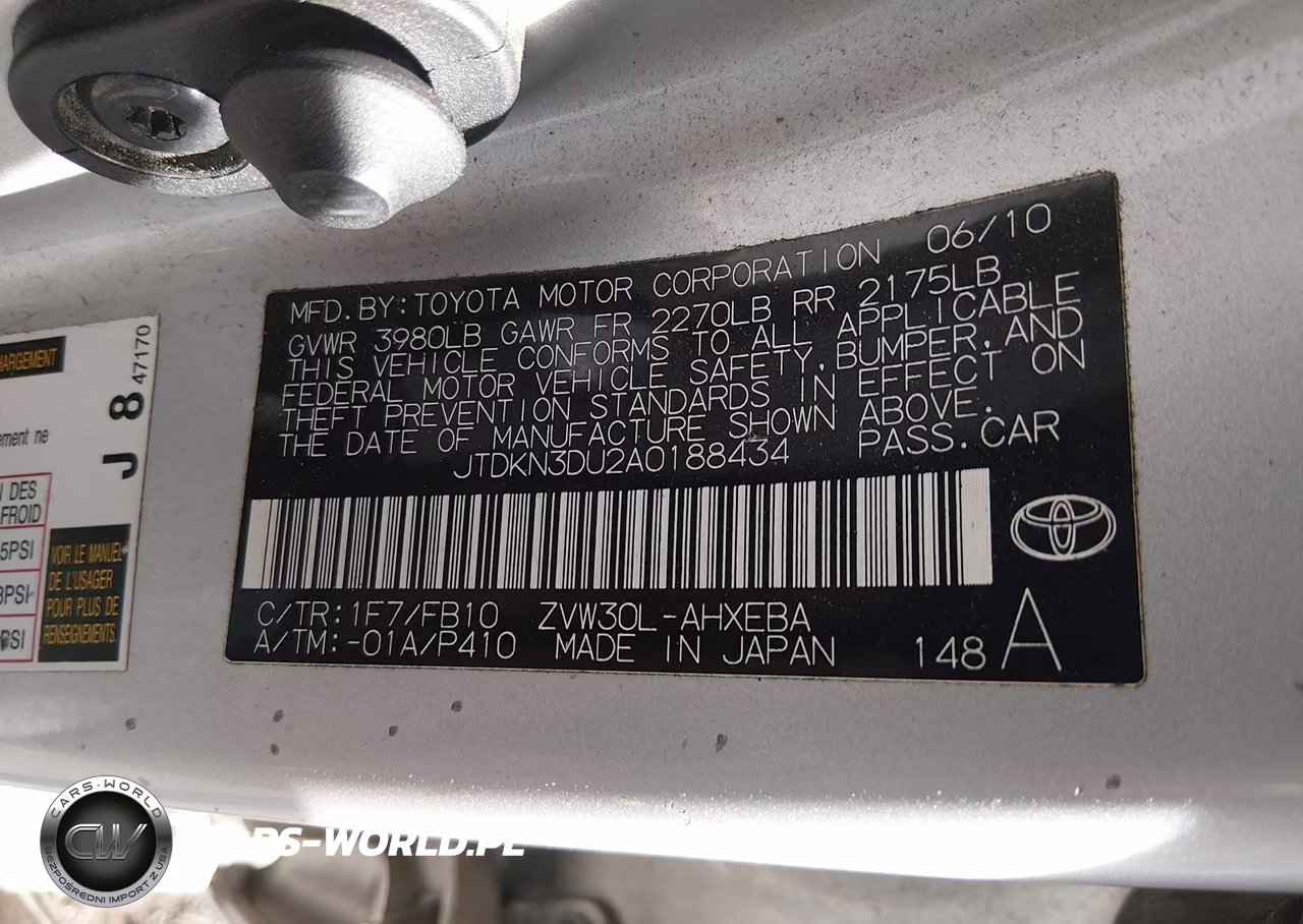 2010 Toyota Prius Iii VIN:JTDKN3DU2A0188434 - 9